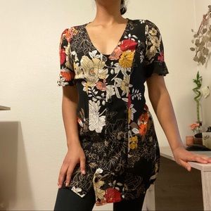 Urban Outfitters Button Down Floral Dress